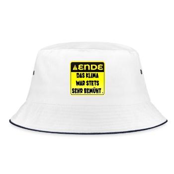 KLIMAWANDEL KLIMA - DEMOKRATIE WÄHLEN - Bucket Hat - Weiß/Navy - Vorne