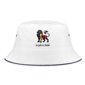 Herstal lion flag design - Bucket Hat - white/navy - Front
