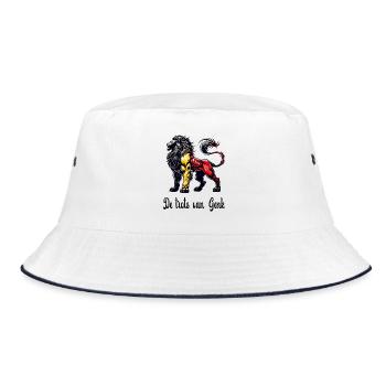 Genk lion flag design - Bucket Hat - white/navy - Front