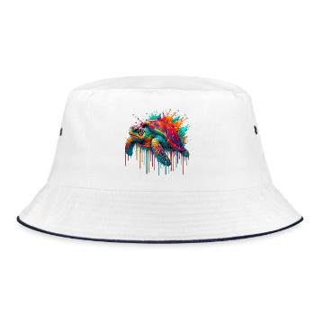 Turtle - Bucket Hat - white/navy - Front