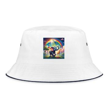 Nursery, Baby Infant - Bucket Hat - white/navy - Front