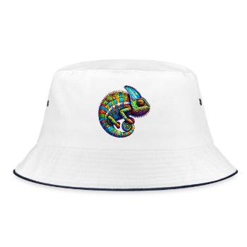 Chameleon - Bucket Hat - white/navy - Front