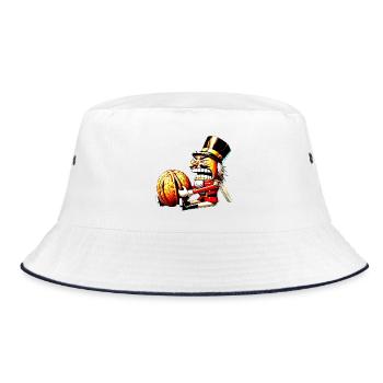 Kampf des Nussknackers der letzte Widerstand - Bucket Hat - Weiß/Navy - Vorne
