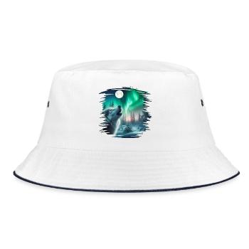 Nordlicht - Bucket Hat - Weiß/Navy - Vorne