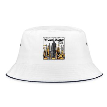 Auch Wolkenkratzer haben als Keller angefangen - Bucket Hat - Weiß/Navy - Vorne