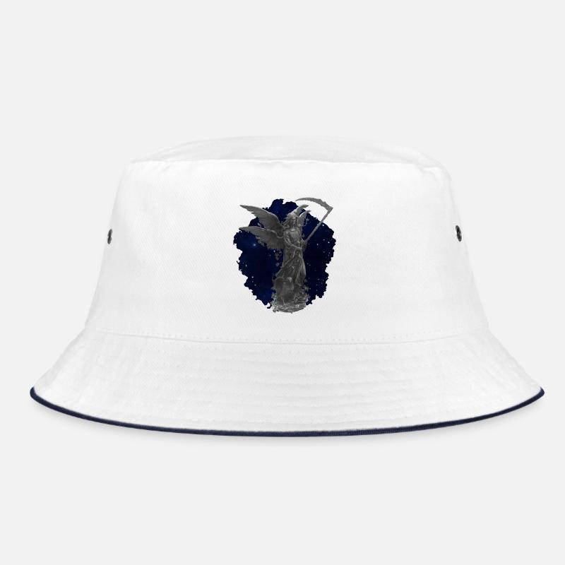 Engelstatue, gothic motiv, sternenmuster Bucket Hat