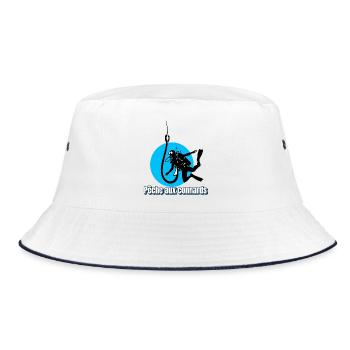 Fishing for assholes - Bucket Hat - white/navy - Front