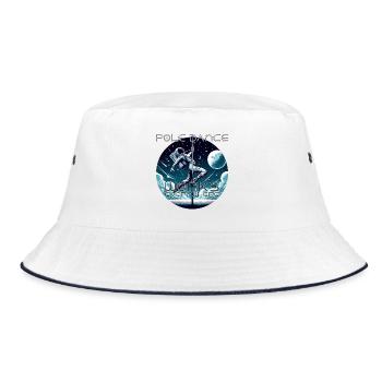 Pole Dance Astronautin Poledance Geschenk - Bucket Hat - Weiß/Navy - Vorne