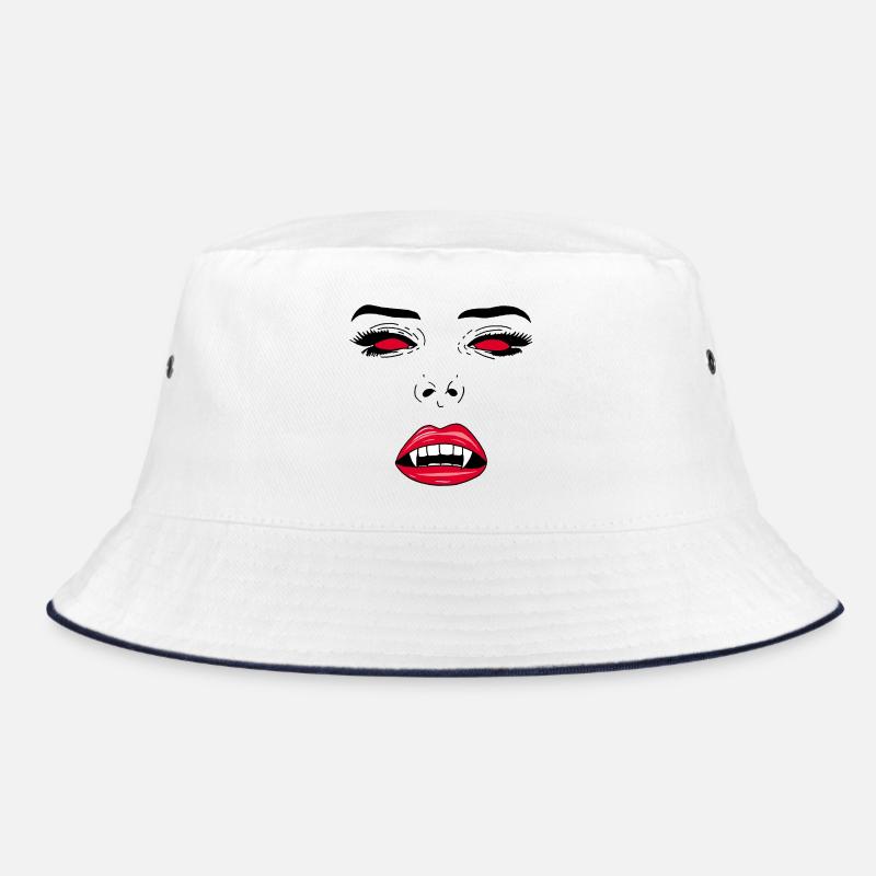 Vampirfrau Gesicht Bucket Hat