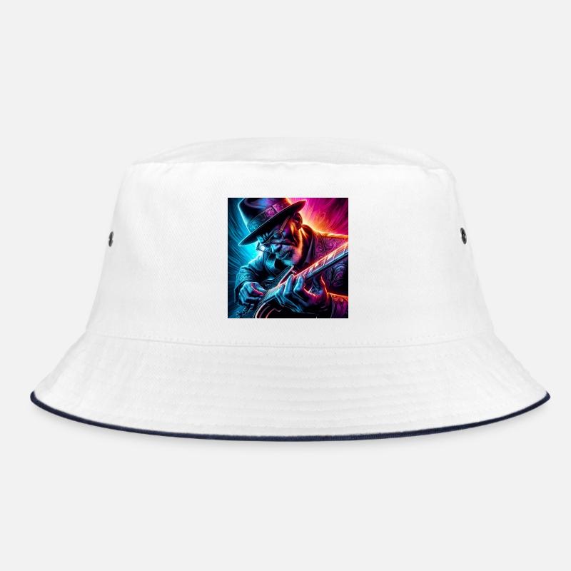 Retro Neon Effekte Gitarrist Bucket Hat