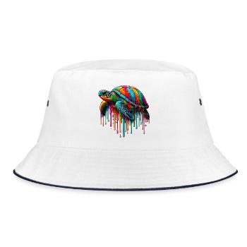 Turtle - Bucket Hat - white/navy - Front