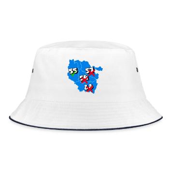 Lorraine Region - Bucket Hat - white/navy - Front