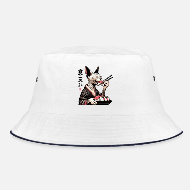 Sushi Sphynx Katze Maki Kimono Geschenk Bucket Hat
