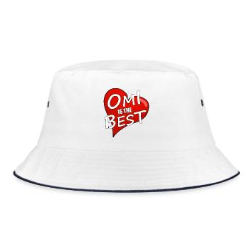 OMI IS THE BEST - Bucket Hat - Weiß/Navy - Vorne