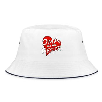 OMA IST DIE BESTE - Bucket Hat - Weiß/Navy - Vorne