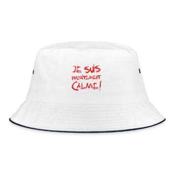 JE SUIS PARFAITEMENT CALME ! - Bob - blanc/marine - Devant