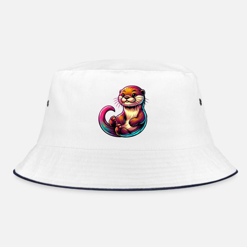 Otter - Bucket Hat - Weiß/Navy