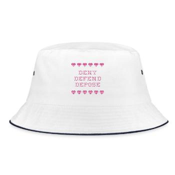 Deny Defend Depose - Bucket Hat - white/navy - Front