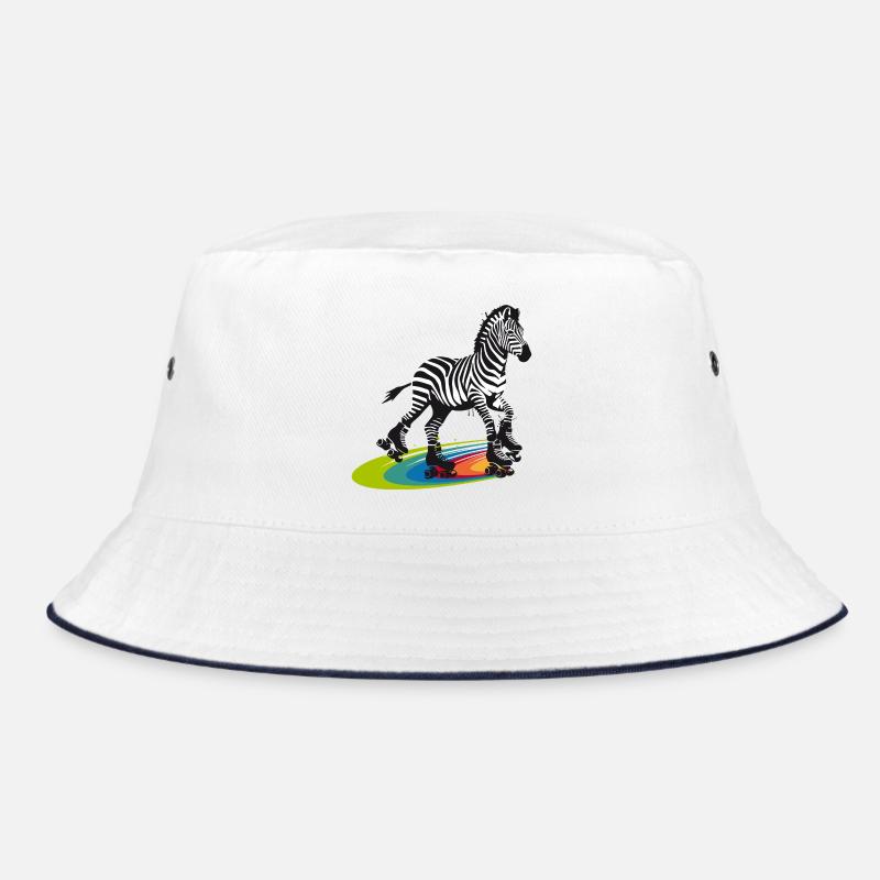 Rollschuh-Zebra im Stencil-Stil Bucket Hat