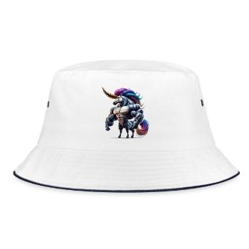 Super Unicorn - Bucket Hat - white/navy - Front