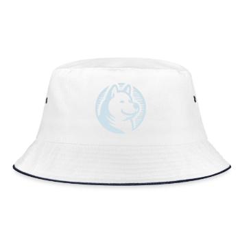 Schneeflocke - Bucket Hat - Weiß/Navy - Vorne