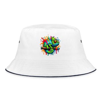 Chameleon - Bucket Hat - white/navy - Front