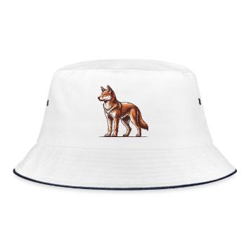 Dingo - Bucket Hat - white/navy - Front