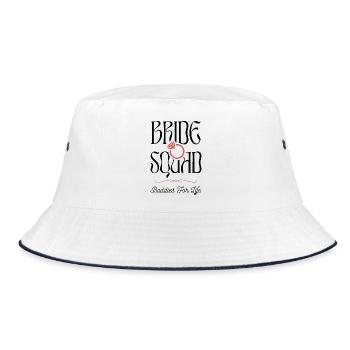 Bride Squad - Hen Party - Bucket Hat - white/navy - Front