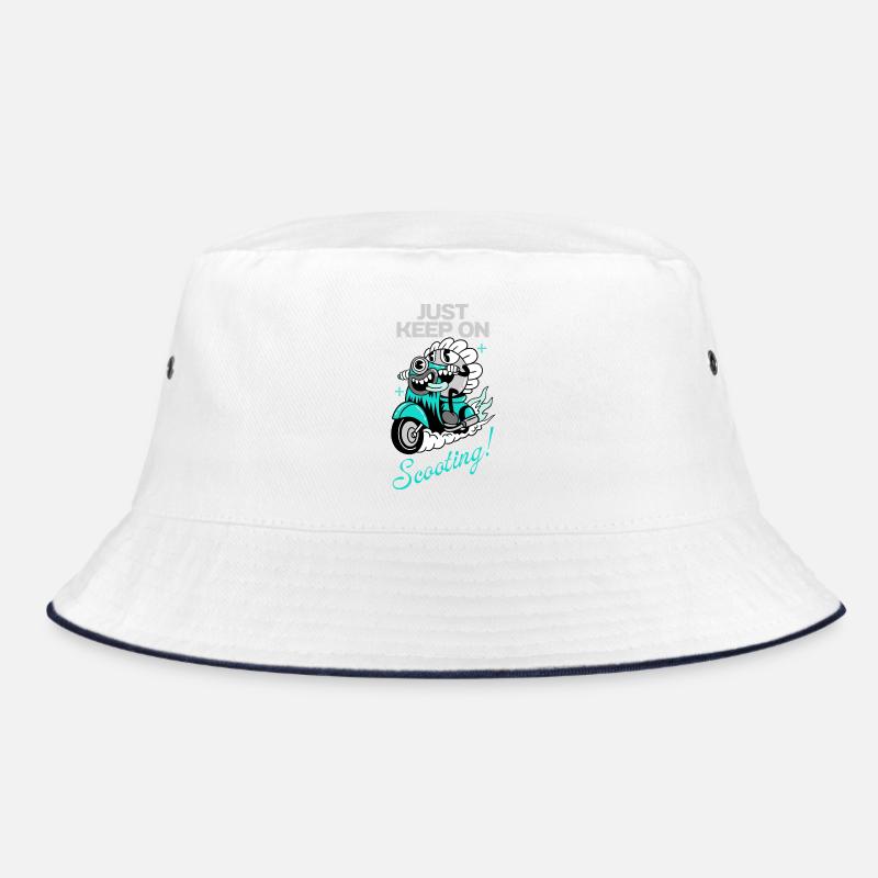 Just Keep On Scooting – Comic Scooter Fun Bucket Hat