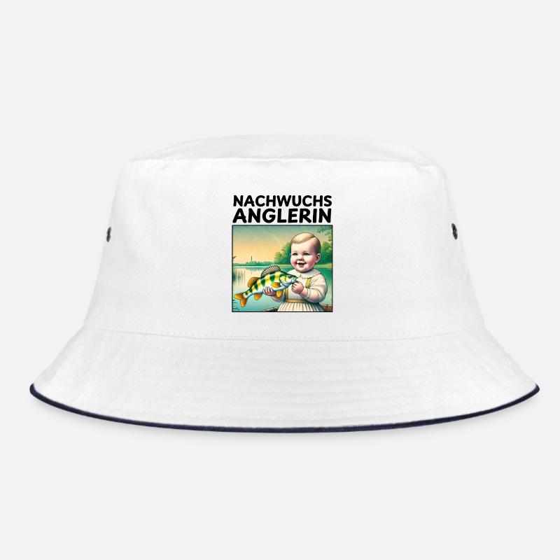 Young angler - Bucket Hat - white/navy