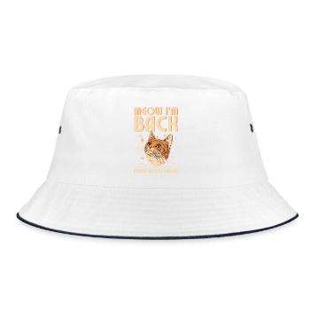 Meow I'm Back - Bucket Hat - white/navy - Front