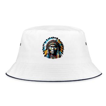 Amérindien Américain - Bob - blanc/marine - Devant