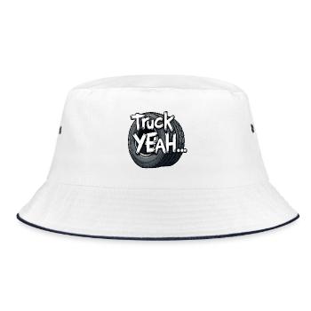 Truck yes! - Bucket Hat - white/navy - Front