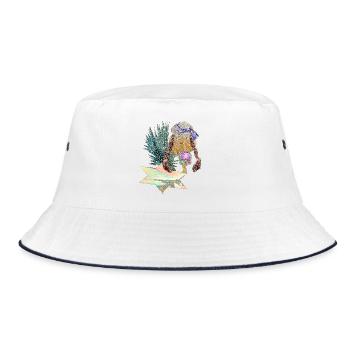 Kanaren - Trommelwirbel auf beschaulichen Inseln - Bucket Hat - Weiß/Navy - Vorne