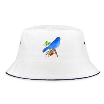 Oiseau bleu - Bob - blanc/marine - Devant