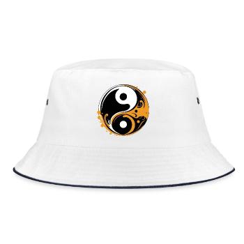 YIN AND YANG - Bucket Hat - white/navy - Front