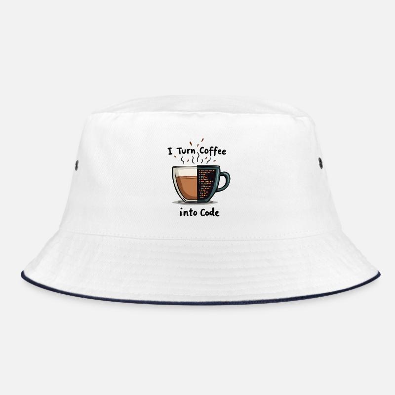 Coffee into Code Bucket Hat