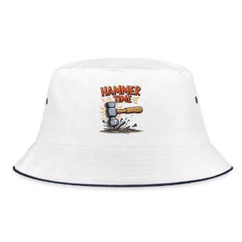 Hammerzeit! - Bucket Hat - Weiß/Navy - Vorne
