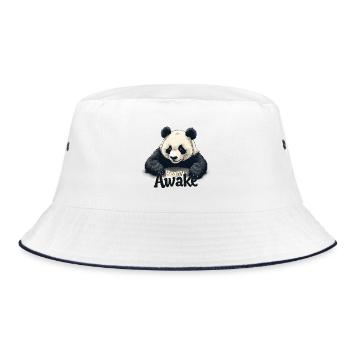 Bearly Awake - Bucket Hat - white/navy - Front