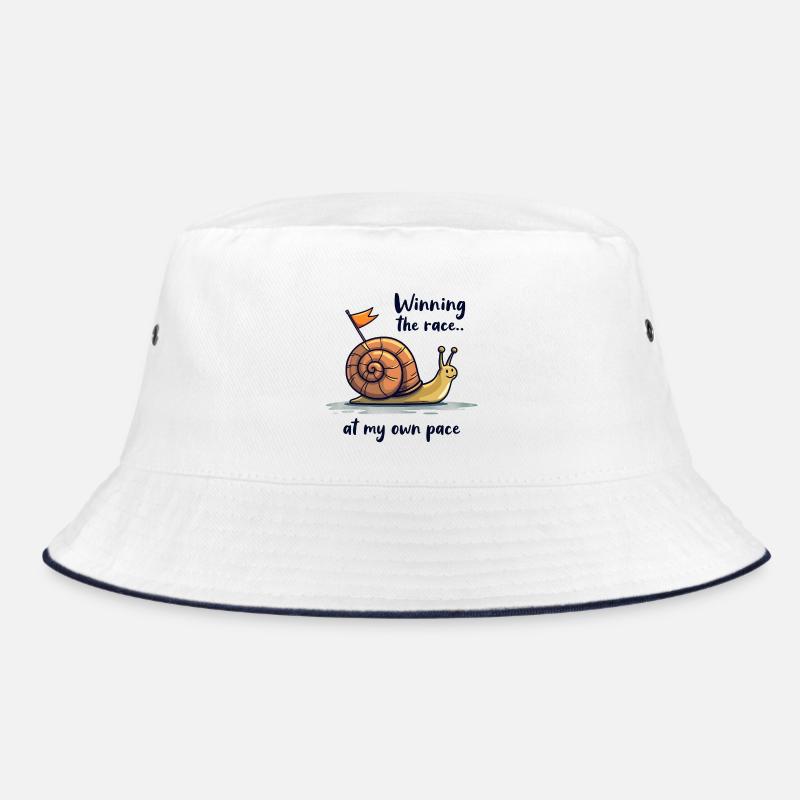 Escargot avec drapeau « Gagner la course » Bob