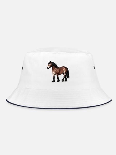 Cheval Sang Froid Brun - Bob - blanc/marine - Devant