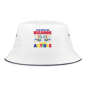 I'm not weird, I'm autistic - Bucket Hat - white/navy - Front