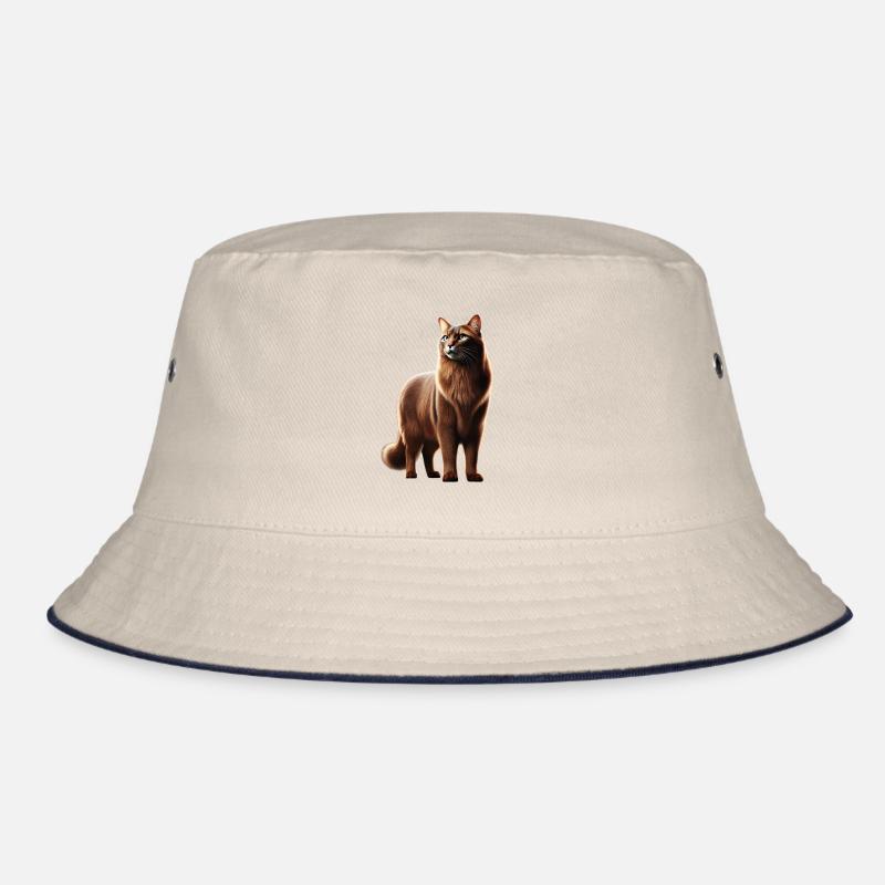 Cat Brown Bucket Hat