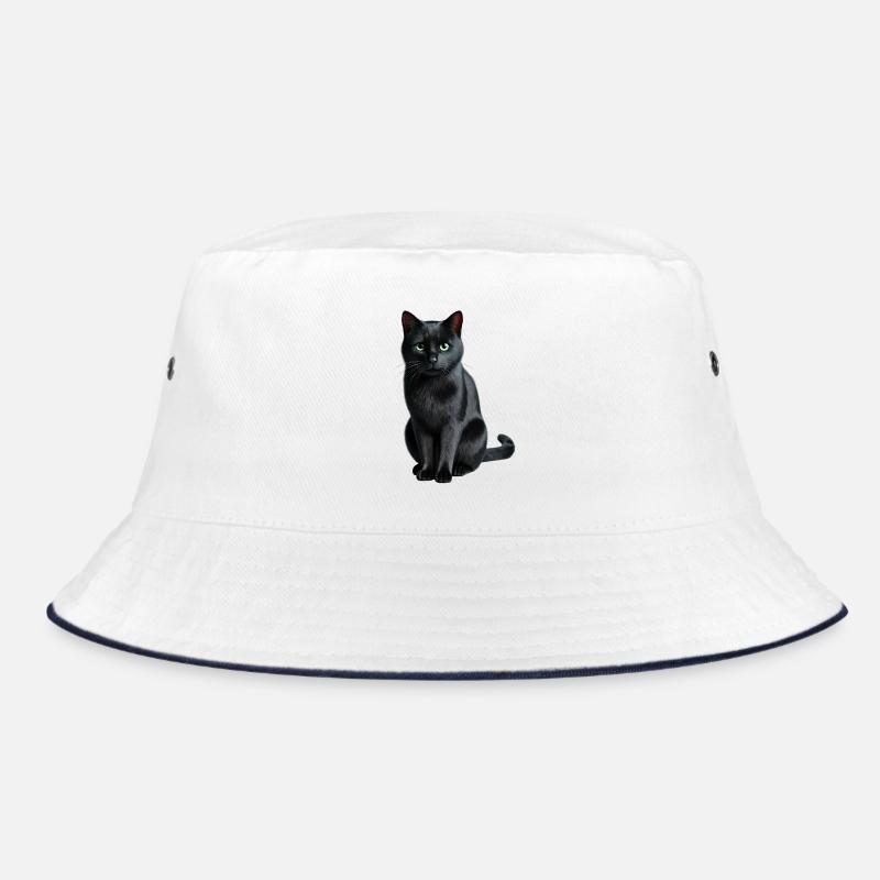 Schwarze Katze Bucket Hat