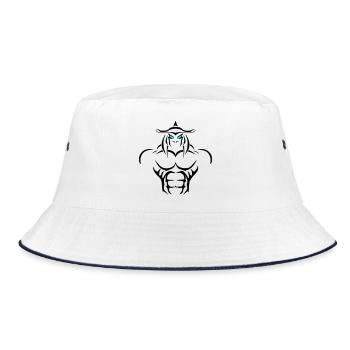 Alpha Pisces Deluxe - Bucket Hat - Weiß/Navy - Vorne