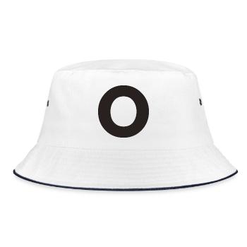 O - Bucket Hat - white/navy - Front