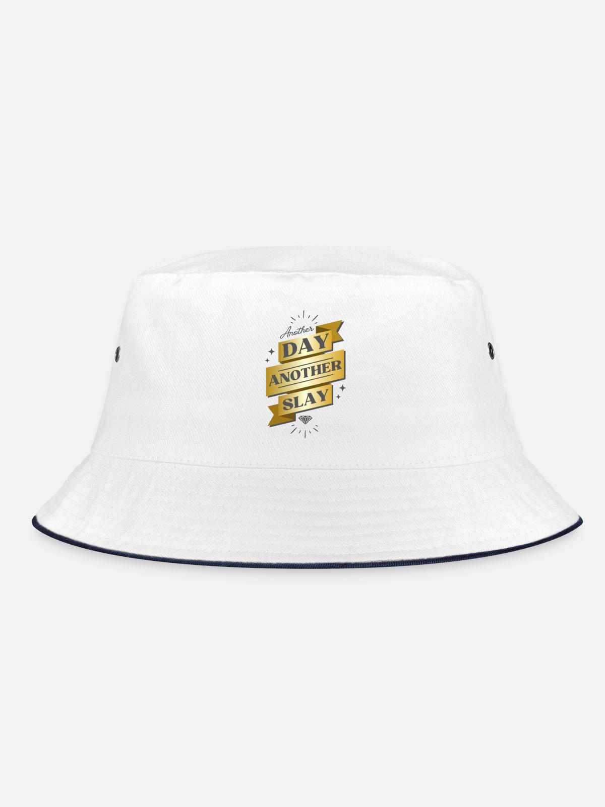 Another Day Another Slay Banner - Bucket Hat - white/navy - Front