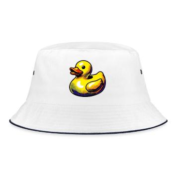 Duckling Duck Duck Duck - Bucket Hat - white/navy - Front