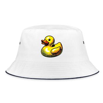 Duckling Duck Duck Duck - Bucket Hat - white/navy - Front