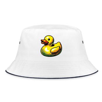 Duckling Duck Duck Duck - Bucket Hat - white/navy - Front